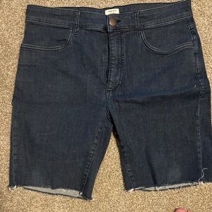 Men's Dark Blue Denim Shorts